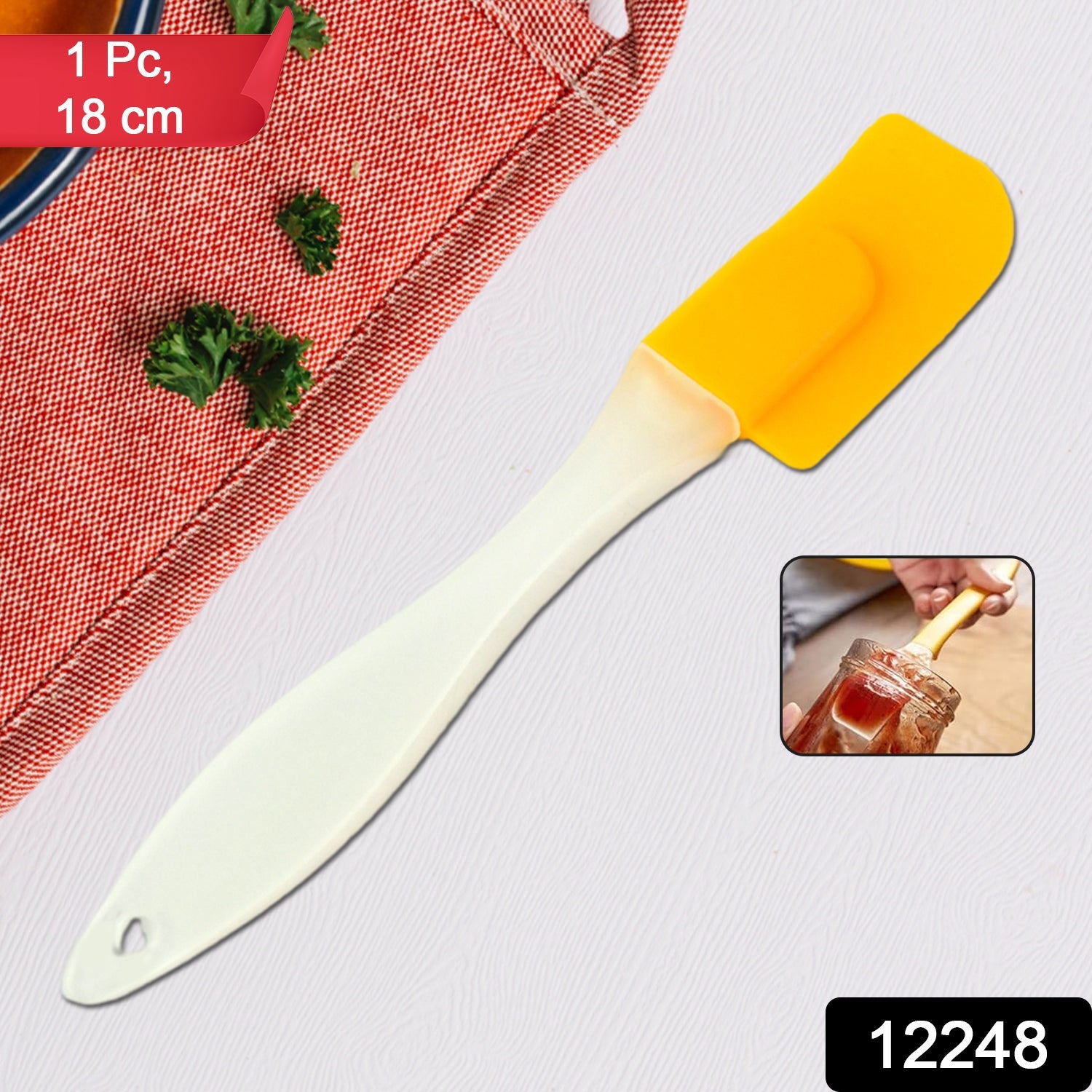Silicone Cooking Spatula for Baking (1 Pc / 18 Cm) Silicone Cooking Spatula for Baking (1 Pc / 18 Cm)